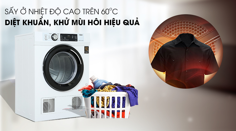 Máy sấy thông hơi Aqua 7 Kg AQH-V700FW - hình 3