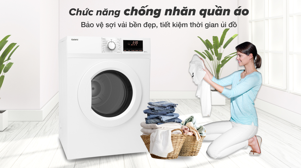 Máy sấy thông hơi Galanz 8 Kg DV-80T5C(W) - hình 2