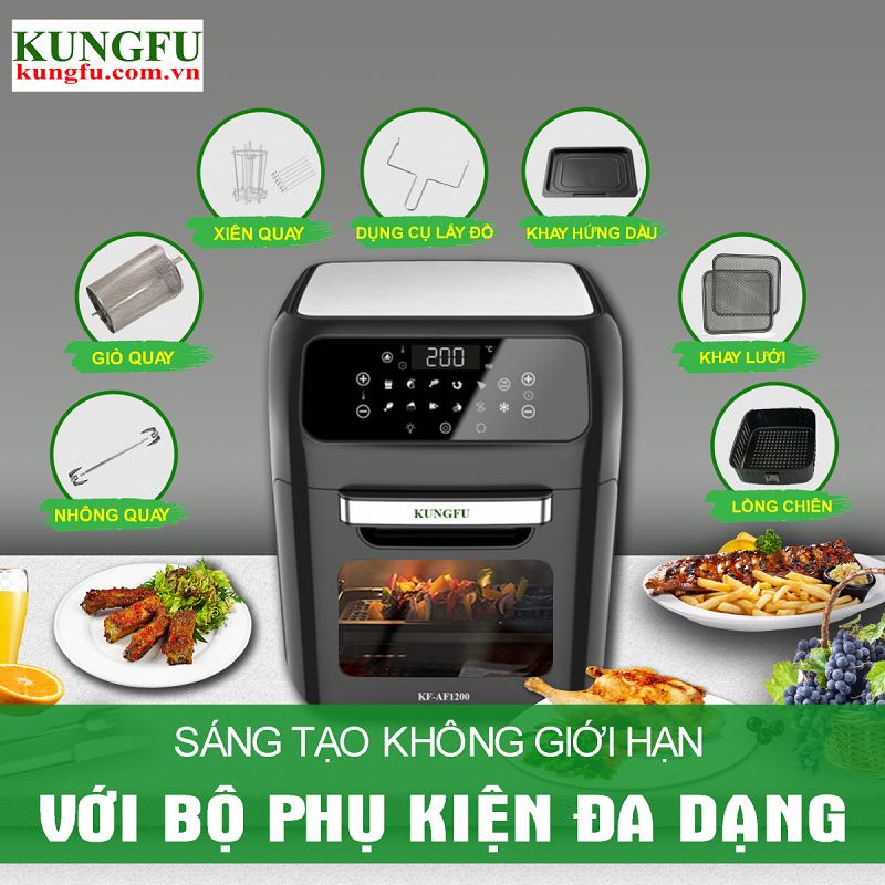 Nồi chiên không dầu 12 Lít Kungfu KF-AF 1200 - hình 7