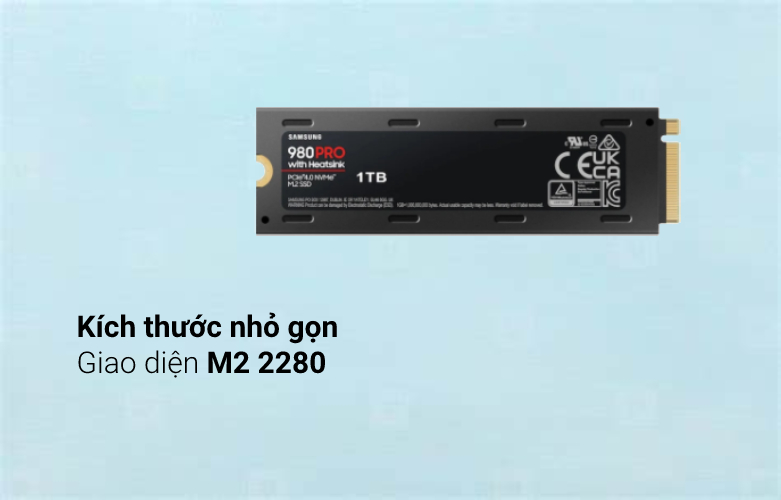 Ổ cứng gắn trong/ SSD Samsung 980 PRO Heatsink 1TB M2 NVMe 4.0 chính hãng - hình 2