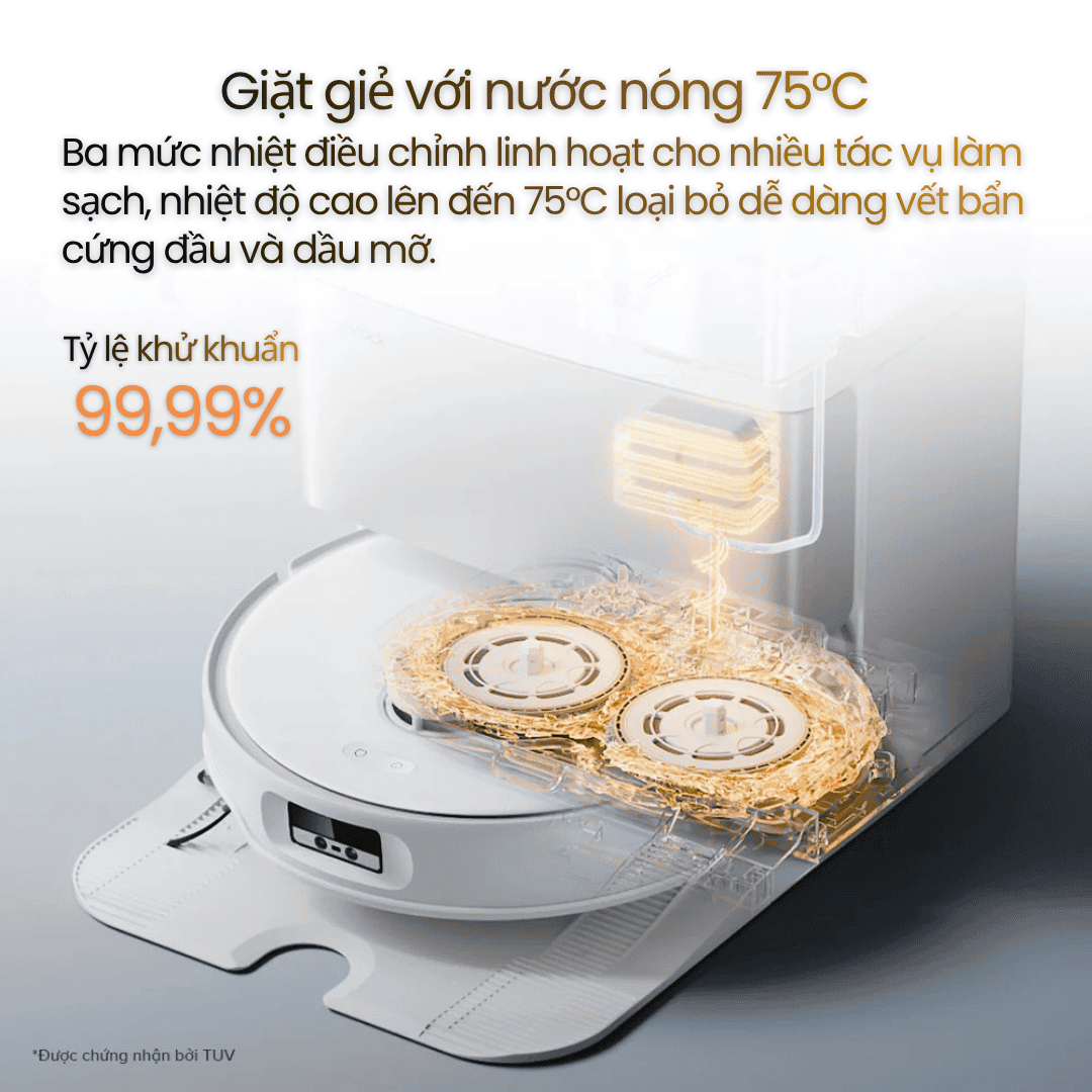 robot hút bụi, lau nhà Roborock Qrevo Edge 5V1 Quốc Tế