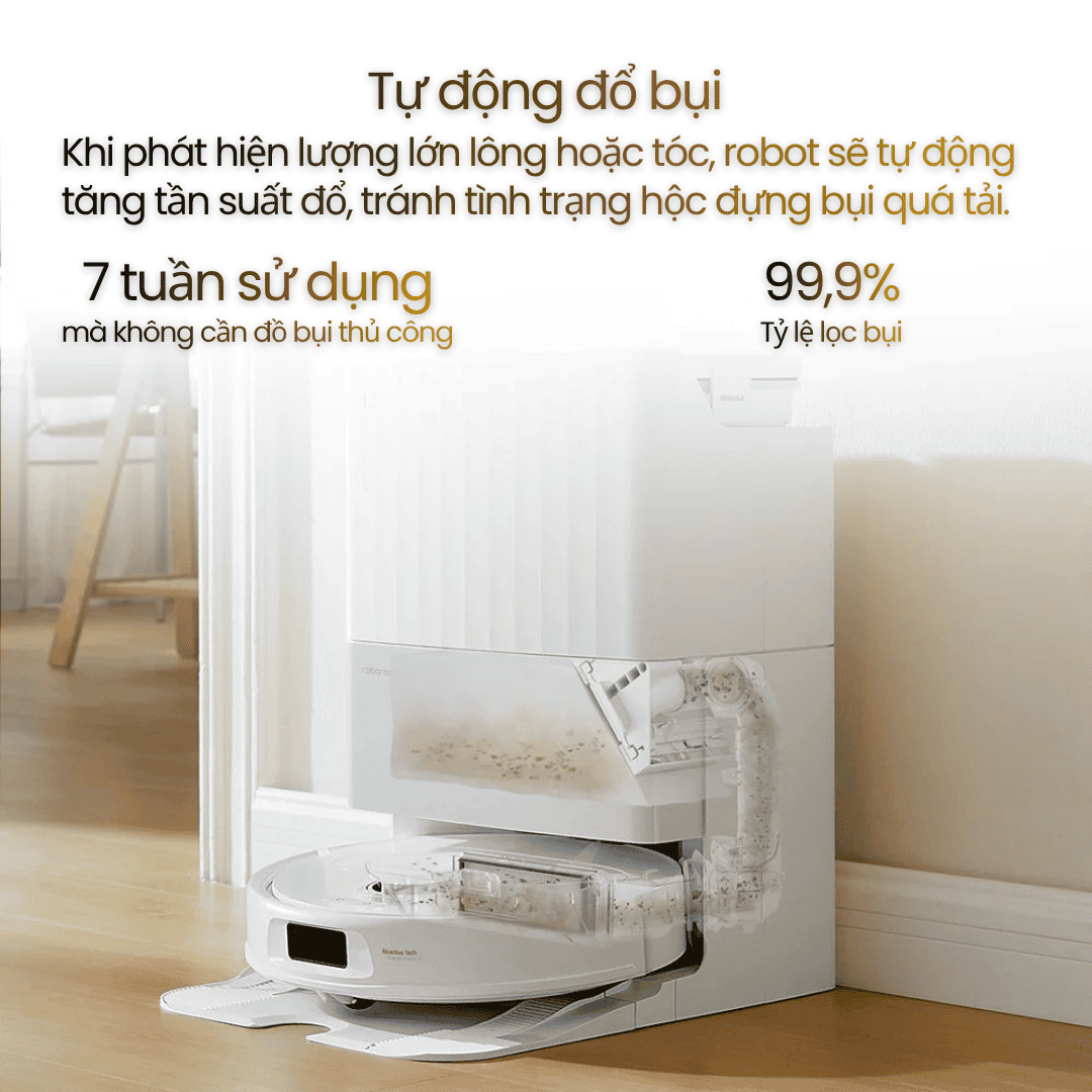 robot hút bụi, lau nhà Roborock Qrevo Edge 5V1 Quốc Tế