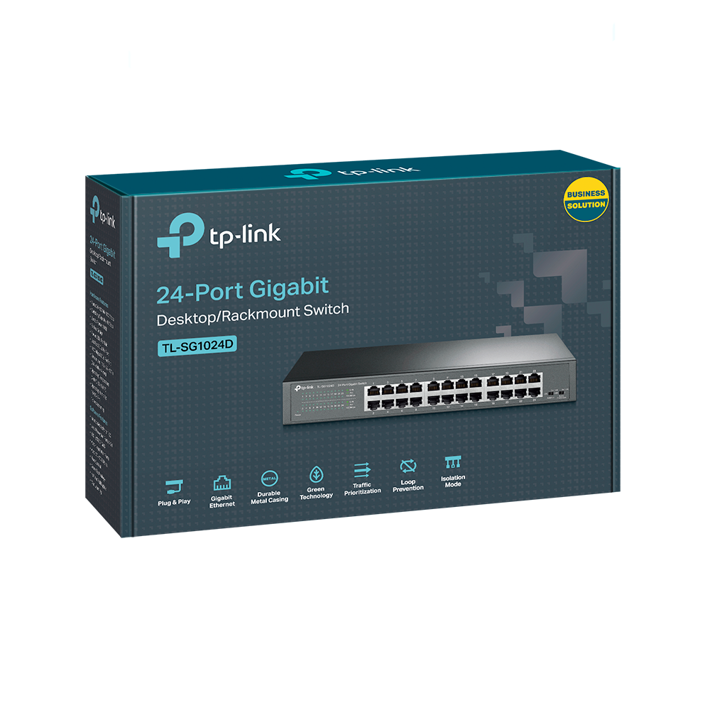 Switch 24 Cổng Gigabit 1000Mbps (Vỏ Kim Loại) TP-Link TL-SG1024D - hình 1