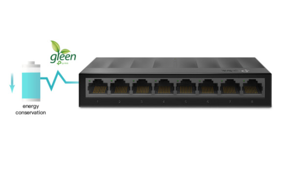 Switch 8 cổng Gigabit 1000Mbps (Vỏ Nhựa) TP-Link TL-LS1008G - hình 4
