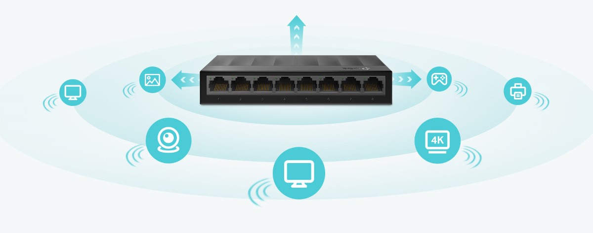 Switch TP-Link LS1008G 8 Port 10/100/1000Mbps vỏ nhựa - hình 5