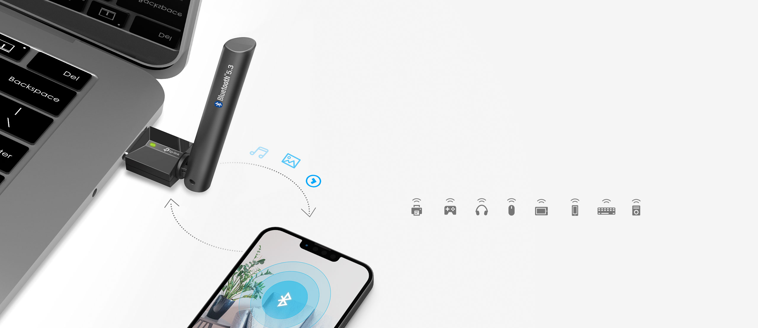 Thiết bị kết nối Bluetooth 5.3 TP-Link UB500 Plus Tích Hợp Ăng-ten Tầm Xa - hình 4