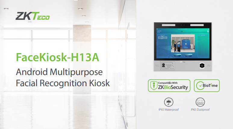 THIẾT BỊ NHẬN DẠNG KHUÔN MẶT ĐA NĂNG ZKTECO FACEKIOSK-H13A