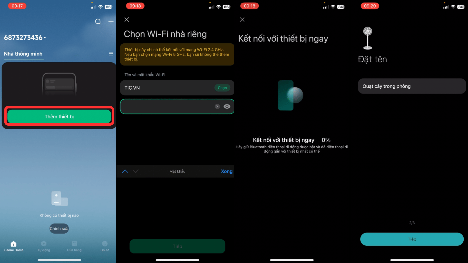 [HƯỚNG DẪN] Kết nối và điều khiển quạt cây, quạt treo tường Xiaomi qua App Mihome