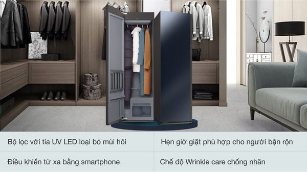 Tủ Chăm Sóc Quần Áo Thông Minh Samsung DF10A9500CG/SV Mới 2022 - hình 5