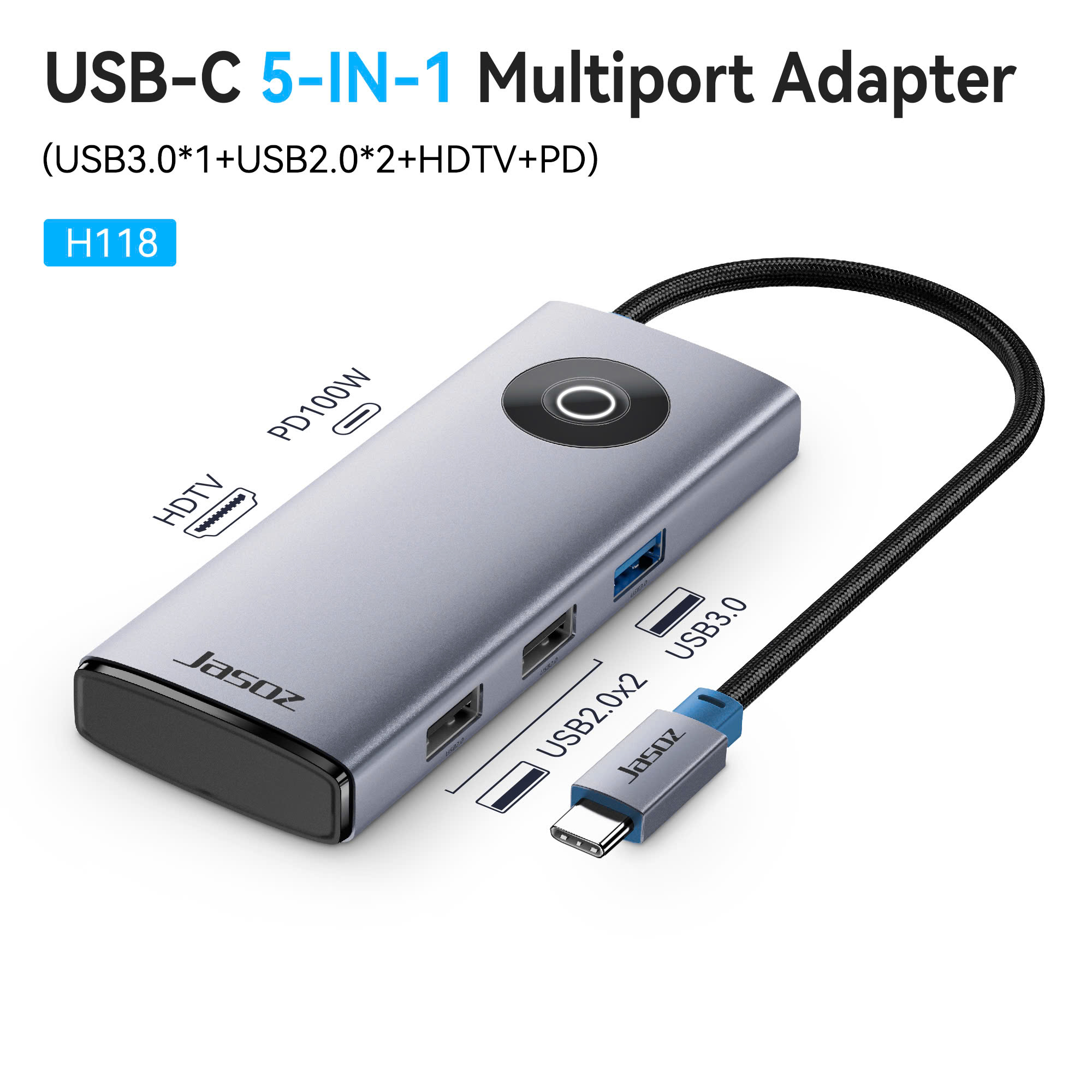 Bộ chuyển đổi Type-C 5 trong 1