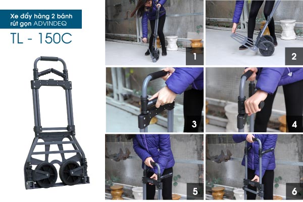 Xe đẩy hàng 2 bánh rút gọn ADVINDEQ TL-150C - hình 11