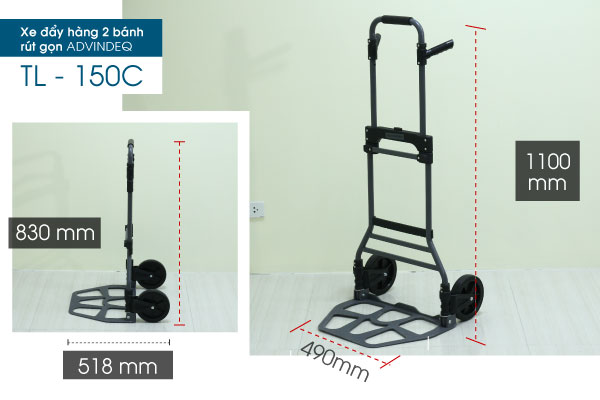 Xe đẩy hàng 2 bánh rút gọn ADVINDEQ TL-150C - hình 2