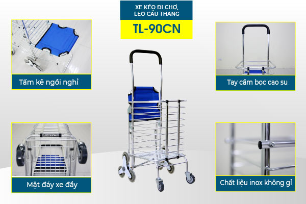 Xe kéo đi chợ, leo cầu thang ADVINDEQ TL-90CN