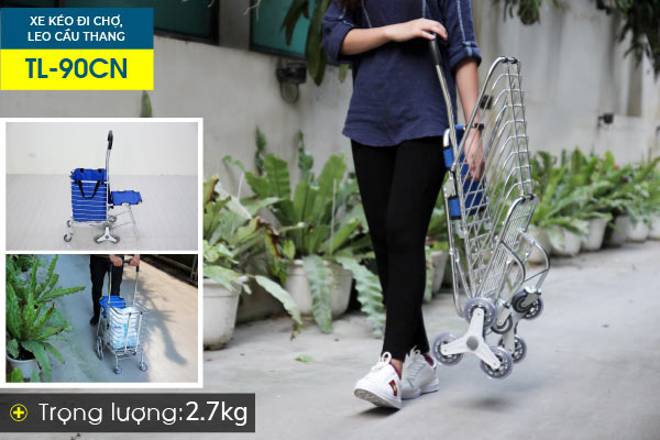 Xe kéo đi chợ, leo cầu thang ADVINDEQ TL-90CN - hình 7