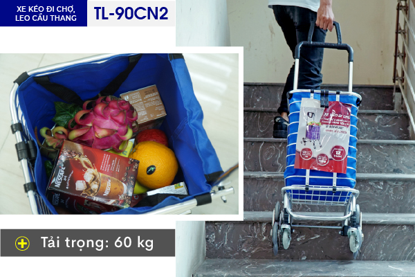 Xe kéo đi chợ, leo cầu thang ADVINDEQ TL-90CN2 - hình 4