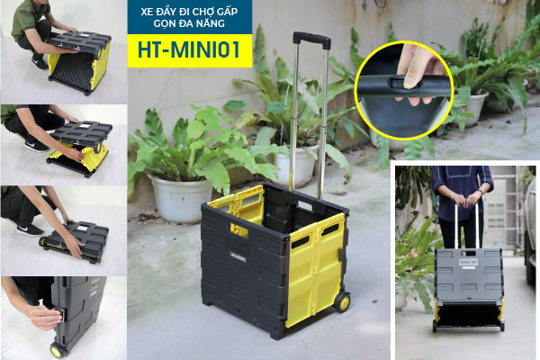 Xe kéo hàng đi chợ rút gọn ADVINDEQ HT-SP02 - hình 3