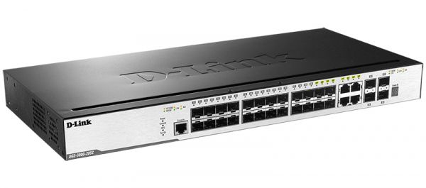 D-Link DGS-3000-28SC – Switch Managed Layer 2 Gigabit 28 Port Stackable