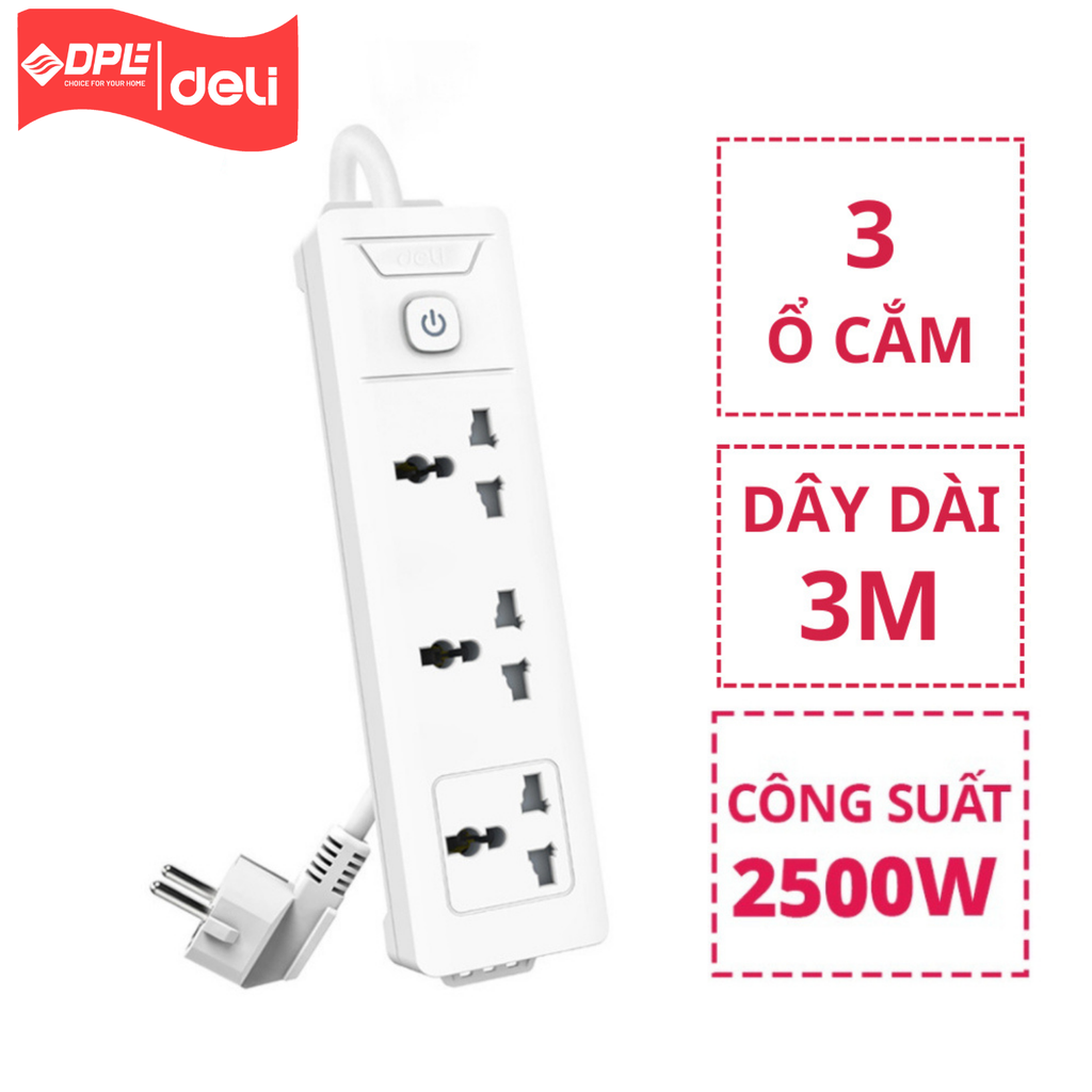 Tổng hợp ổ cắm điện đa năng cao cấp Deli