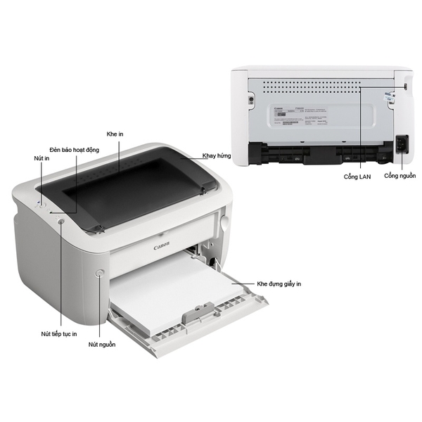 Máy in Laser đen trắng Canon LBP 6030w (In, A4, USB, Wifi)