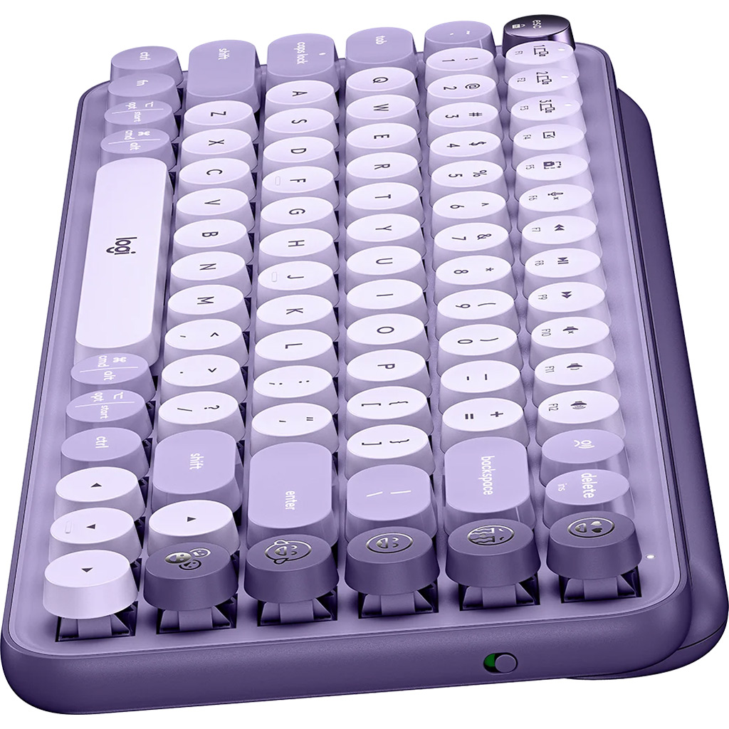 Bàn phím cơ không dây Logitech POP Keys (Tím) 920-011227 (lavender) | Hàng chính hãng