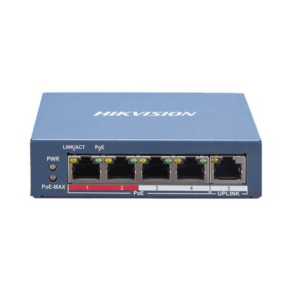 Switch mạng thông minh PoE 4 port HIKVISION DS-3E1105P-EI | Hàng chính hãng