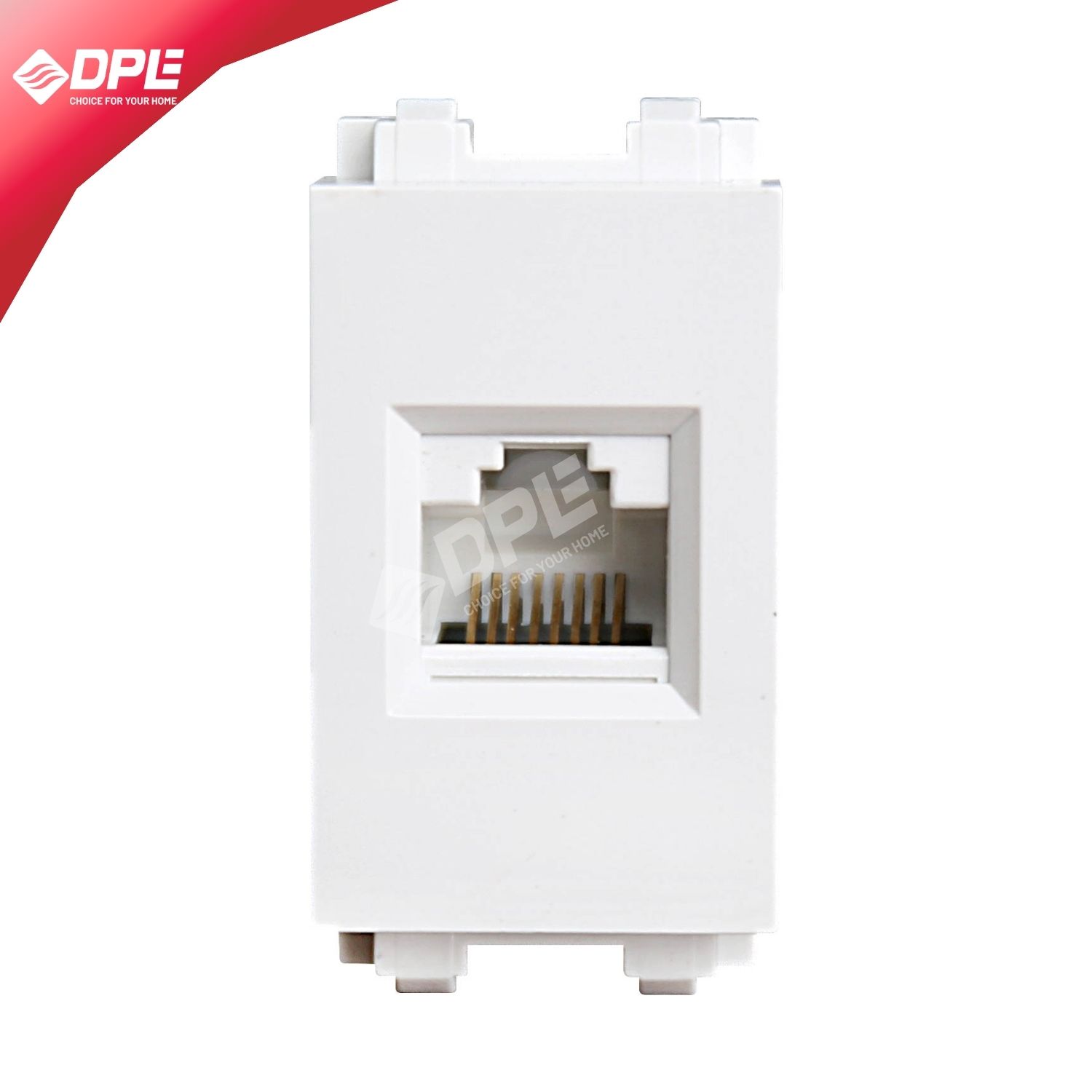 Hạt Mạng Âm Sàn DPE-AS COM – Chất Liệu Nhựa Kết Hợp Đồng, Màu Trắng