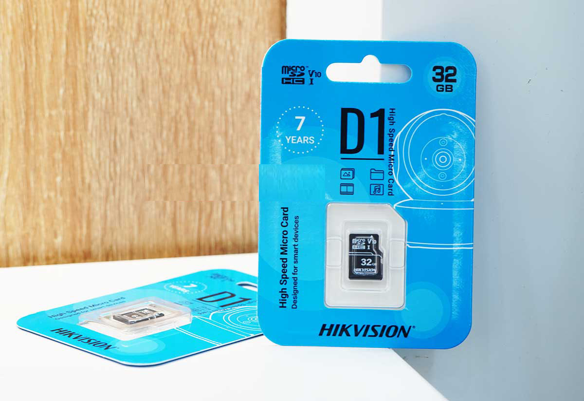 Thẻ nhớ MicroSD 32GB Hikvision màu xanh chuyên dụng camera HS-TF-D1(STD)/32G | Hàng chính hãng