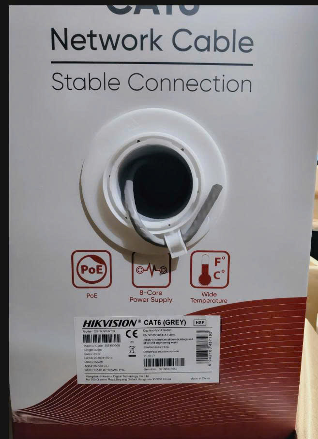Cáp mạng CAT6 Hikvision DS-1LN6UZC0 | Hàng chính hãng