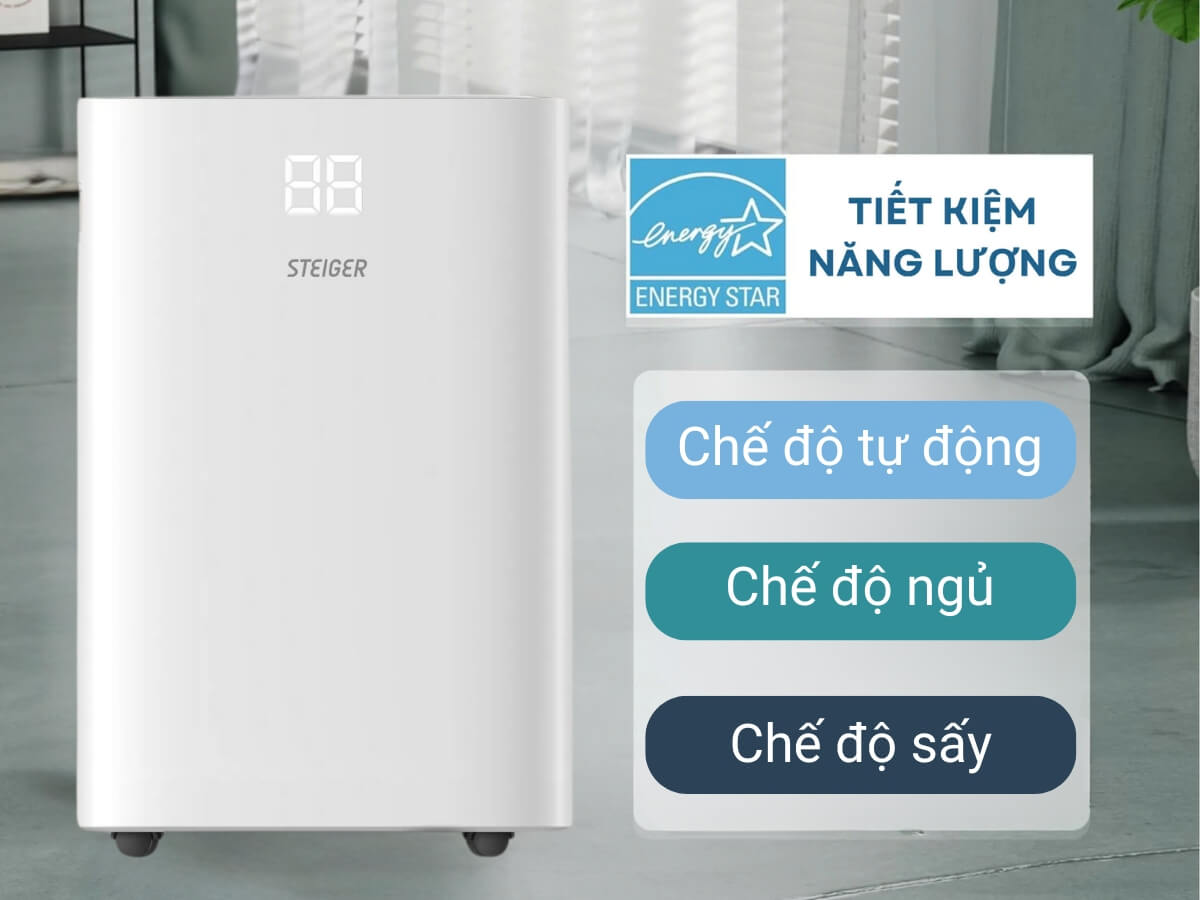 Máy Hút Ẩm Steiger STG-836DW: Công Nghệ Thông Minh, Không Khí Sạch Khuẩn
