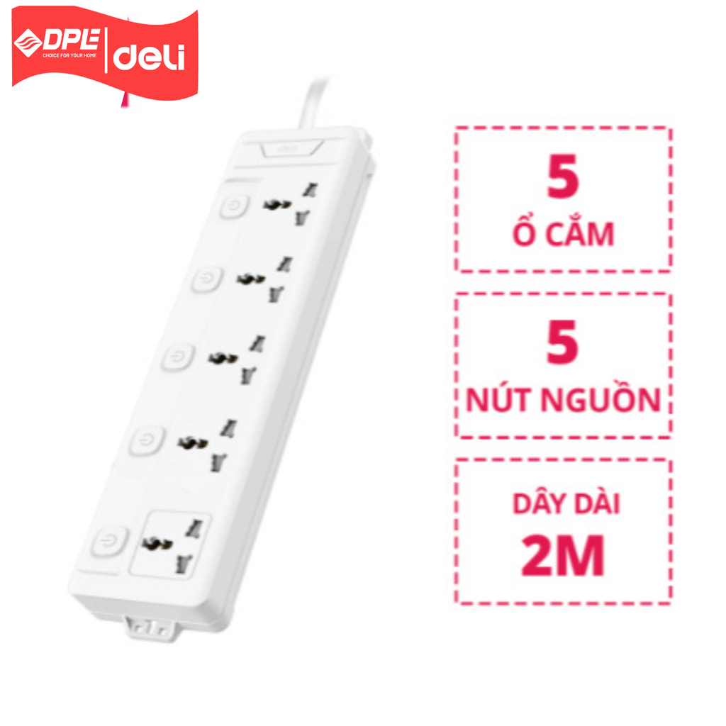 Tổng hợp ổ cắm điện đa năng cao cấp Deli
