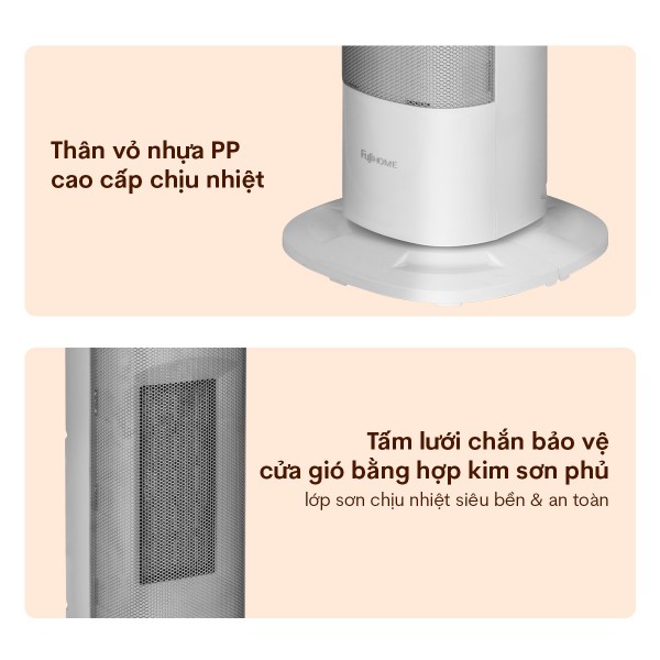 Quạt sưởi gốm Ceramic Fujihome FH3100E