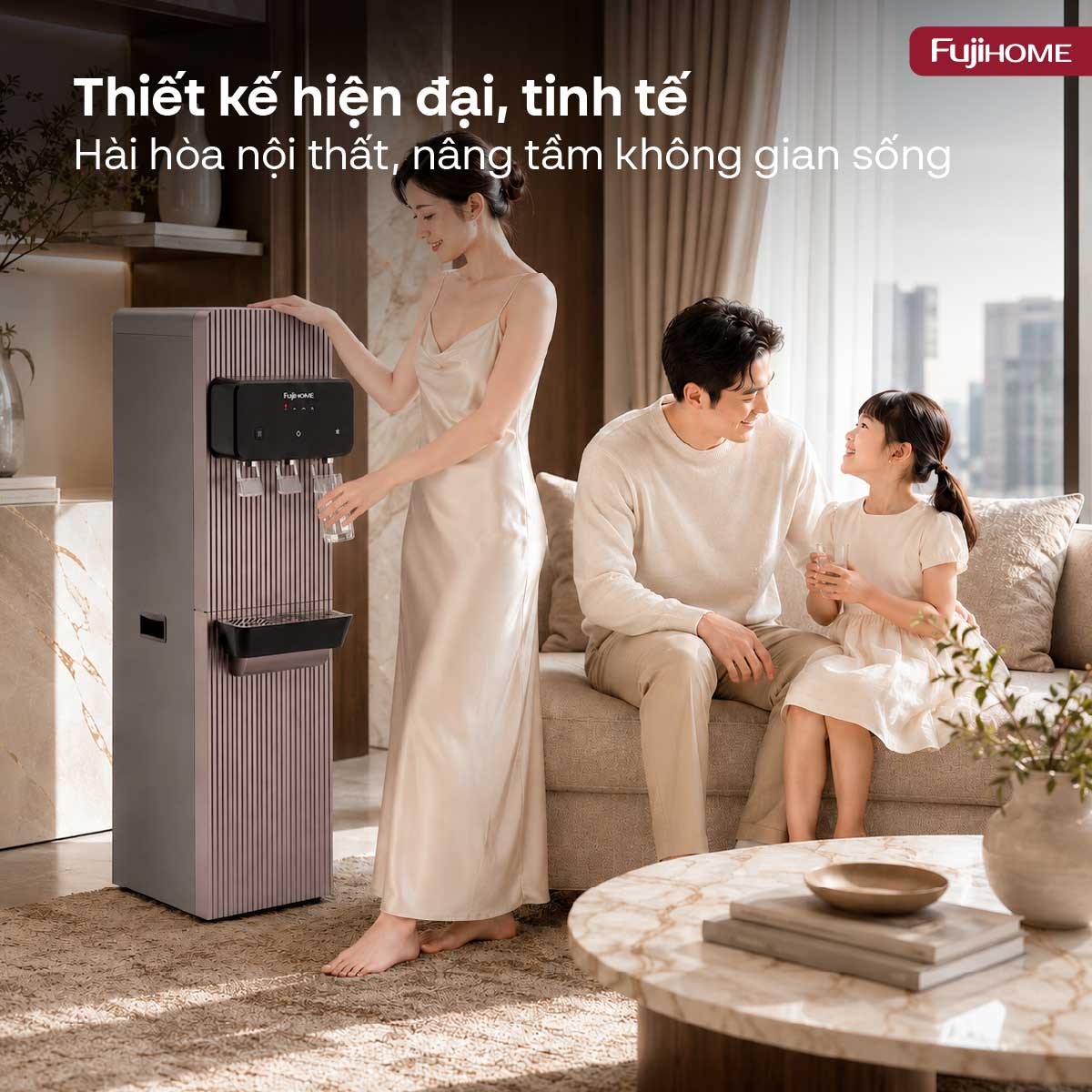 Máy lọc nước RO nóng lạnh Fujihome Luxury WP2109C | Hàng chính hãng