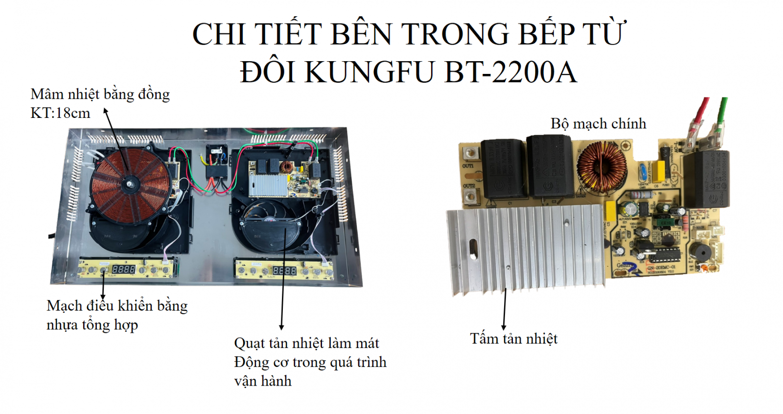 Bếp từ đôi Kungfu KF-BT2200A | Hàng chính hãng