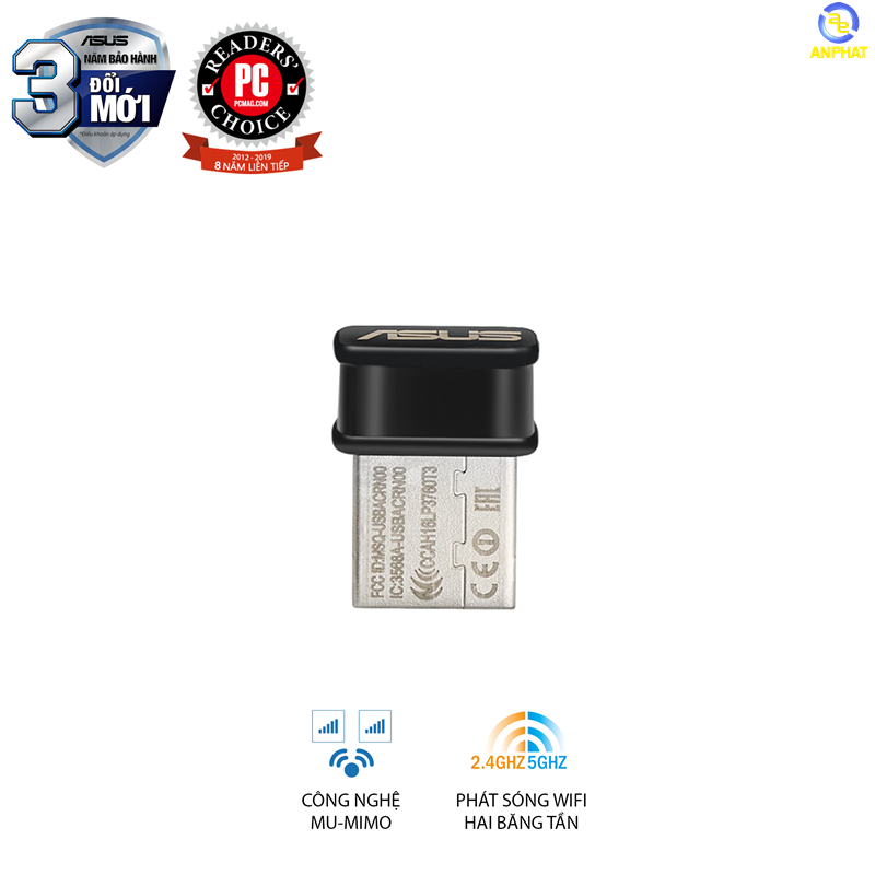 Card mạng không dây USB ASUS USB-AC53 Nano