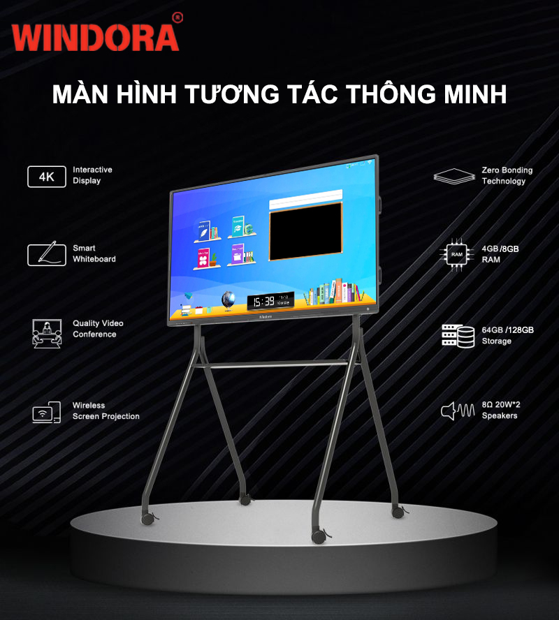 Màn hình tương tác WINDORA - 86IB4K Smart TV (86 inch)