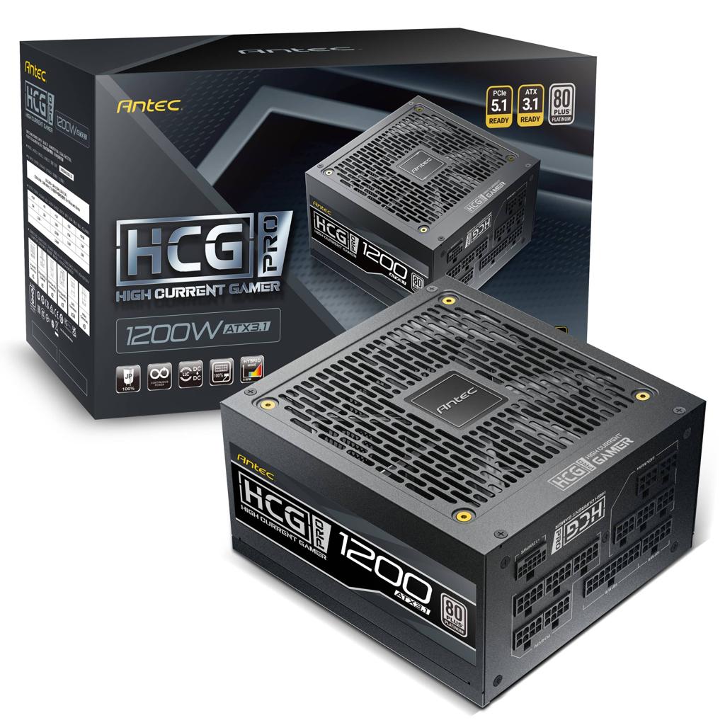 Nguồn máy tính ANTEC HCG1200 PRO PLATINUM 80 Plus Platinum, Công suất 1200W, ATX 3.1, PCI-E 5.1 [Full Modular]