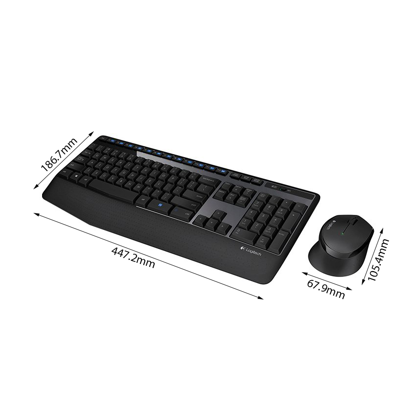 Bộ bàn phím chuột không dây Logitech MK345 chính hãng