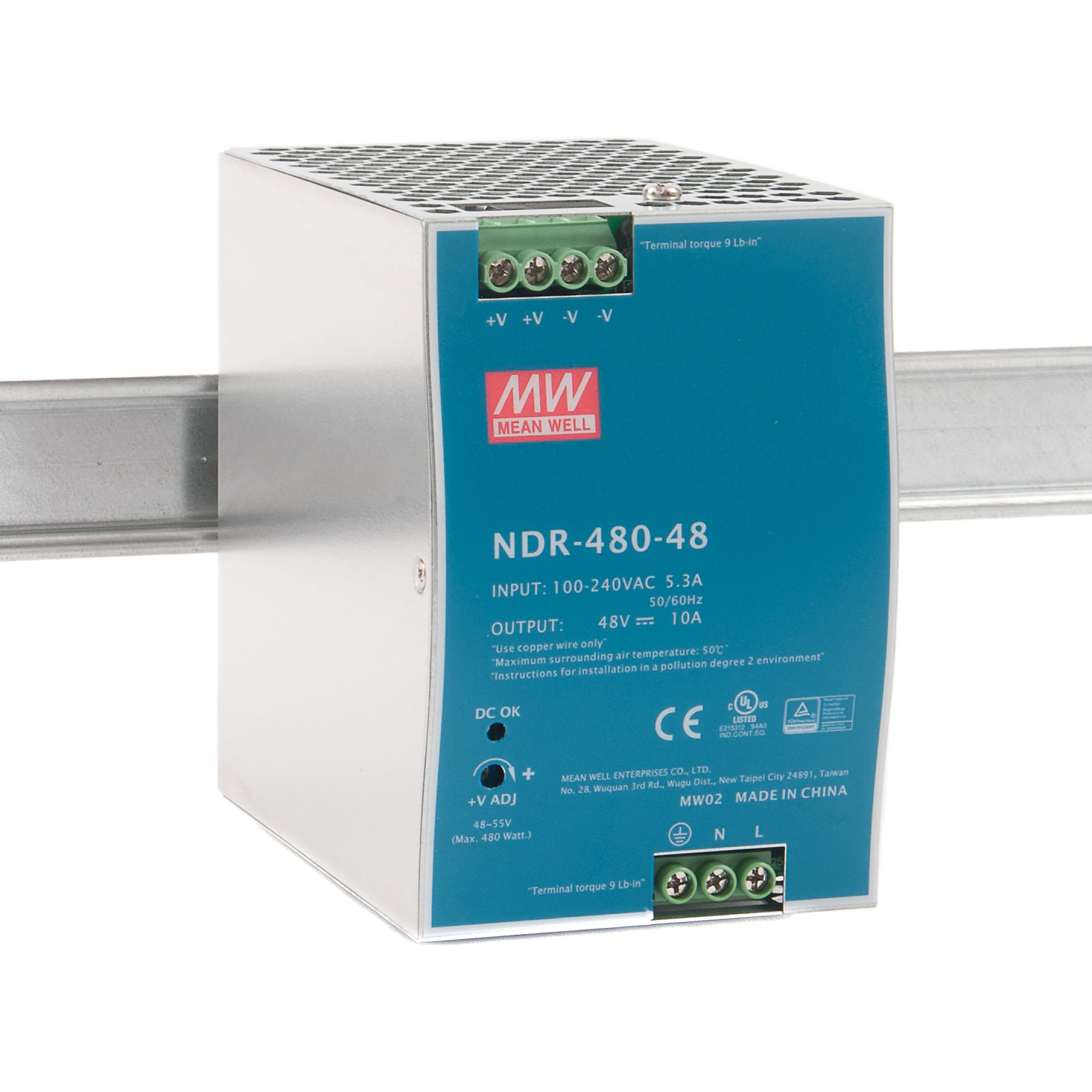D-Link DIS-N480-48 – Bộ nguồn DIN Rail công nghiệp 480W 48VDC