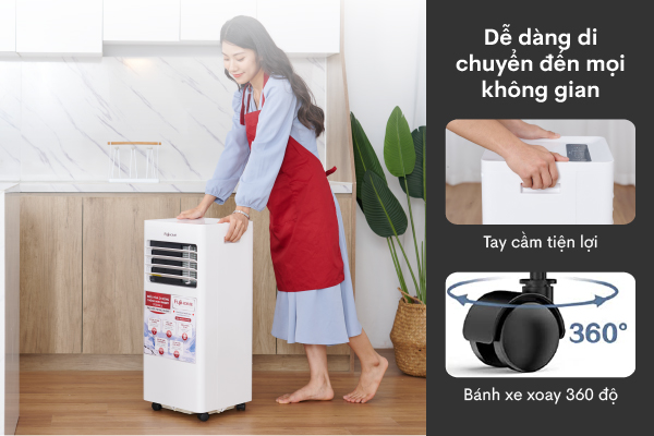 Điều hòa di động thông minh Fujihome PAC07 7000BTU 4 trong 1 | Hàng chính hãng