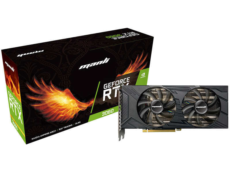 Card đồ họa Manli GeForce RTX 3060 12GB Nebula Twin M-NRTX3060/6RFHPPPV3-M2521