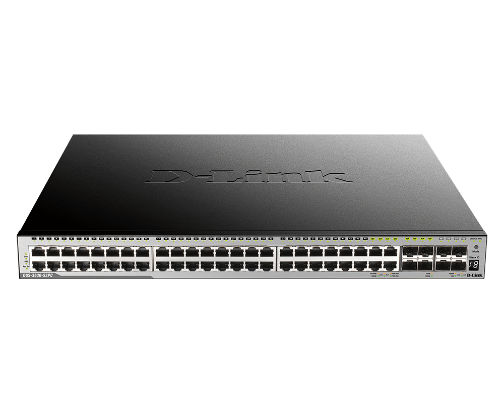 D-Link DGS-3630-52PC – Switch Layer 3 Managed PoE 52 cổng Gigabit