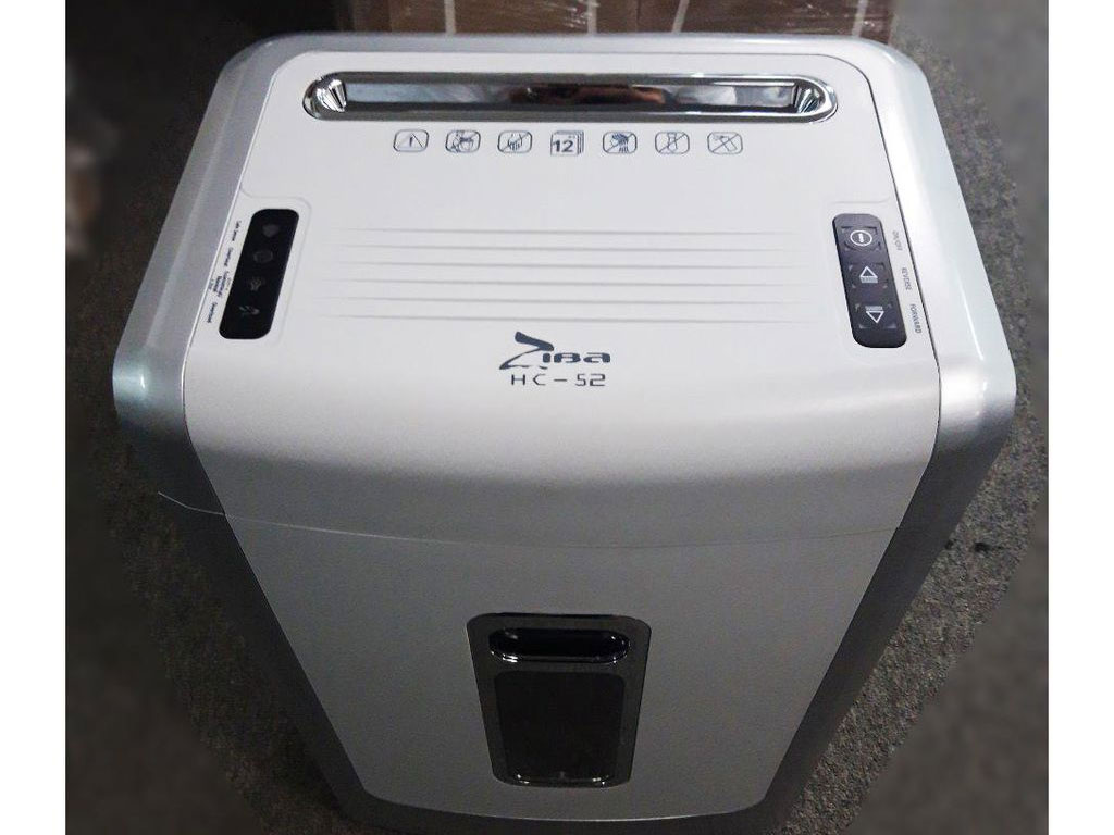 Máy Hủy Tài Liệu ZIBA HC-52 (Hủy Vụn 2x15mm) - Công Suất Lớn 12 Tờ, Chạy 30 Phút Liên Tục