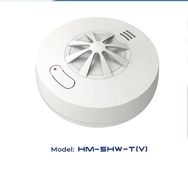 Đầu Báo Cháy Nhiệt Liên Động Không Dây HM-5HW-T(V) – Pin 10 Năm, Cảm Biến Siêu Nhạy