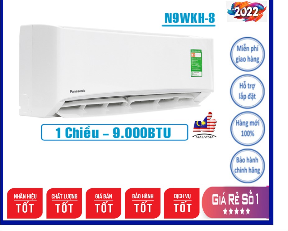 Điều hòa Panasonic 9000BTU 1 chiều thường N9WKH-8M ,HÀNG CHÍNH HÃNG Mới 2021 | Hàng chính hãng