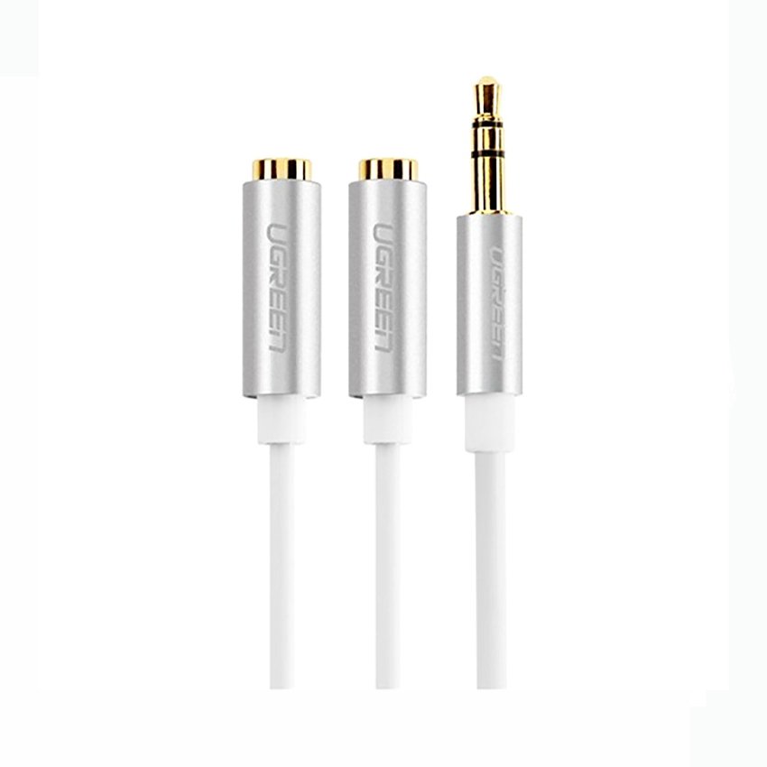Cáp Audio 3.5mm 1 ra 2 UGREEN 10780 CAO CẤP | Hàng chính hãng