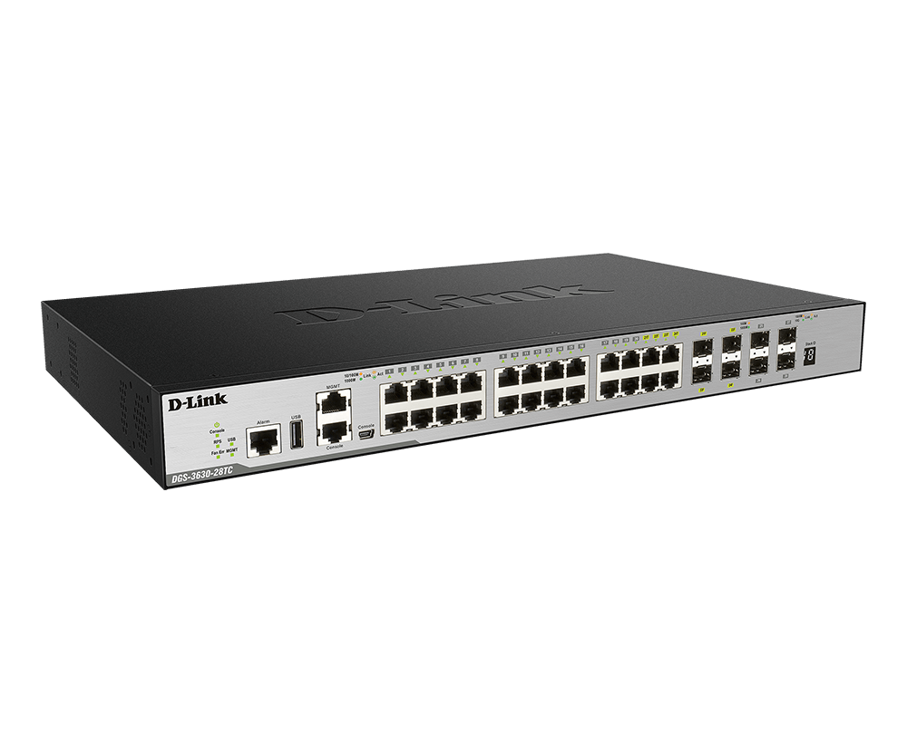 D-Link DGS-3630-28TC – Switch Layer 3 Stackable Managed Gigabit 28 Port