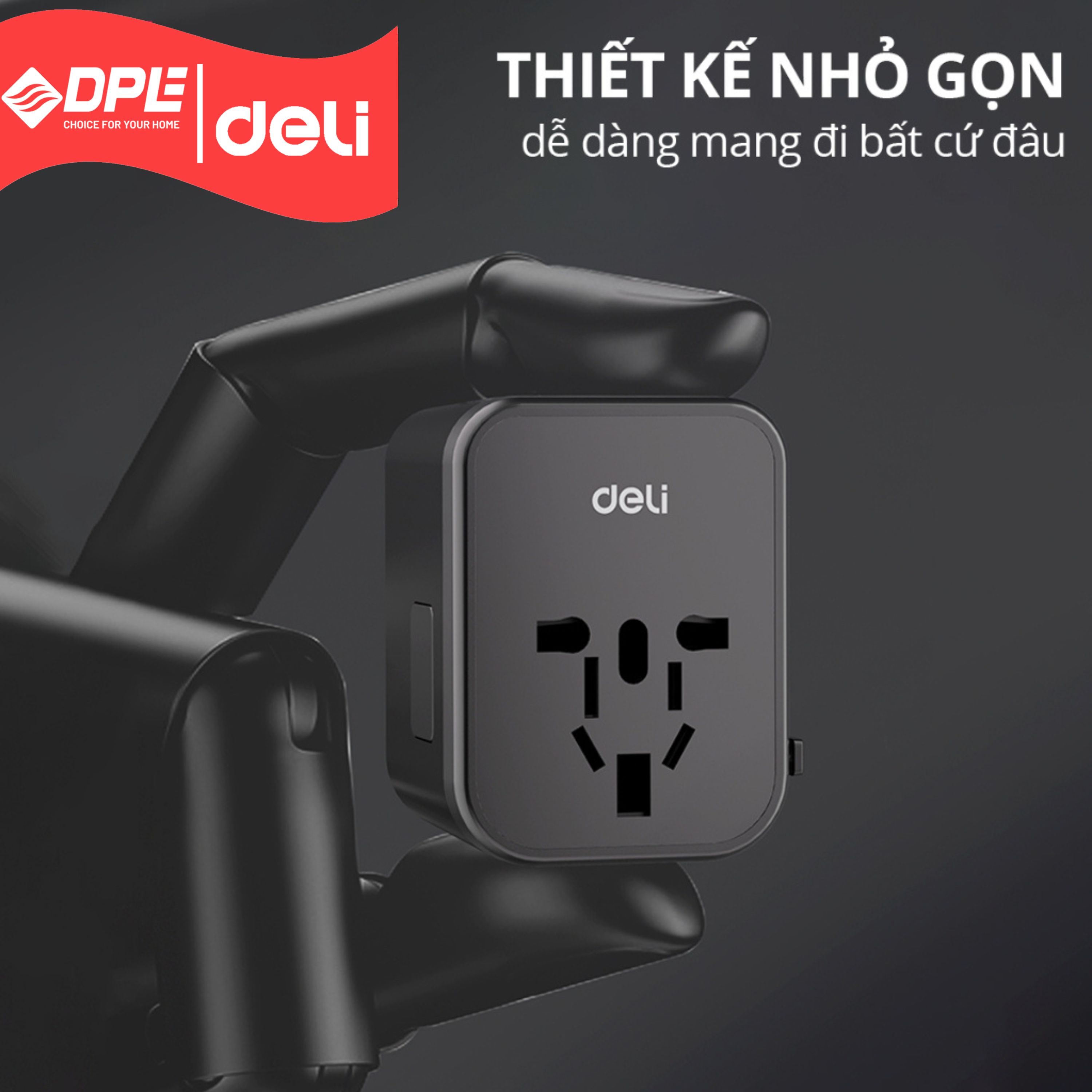 Ổ cắm điện đa năng Deli T766