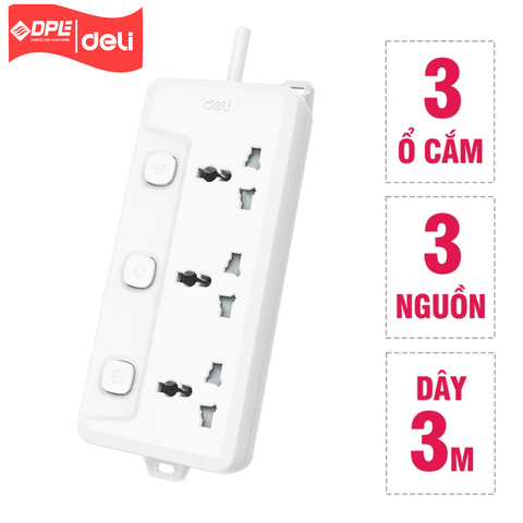 Tổng hợp ổ cắm điện đa năng cao cấp Deli