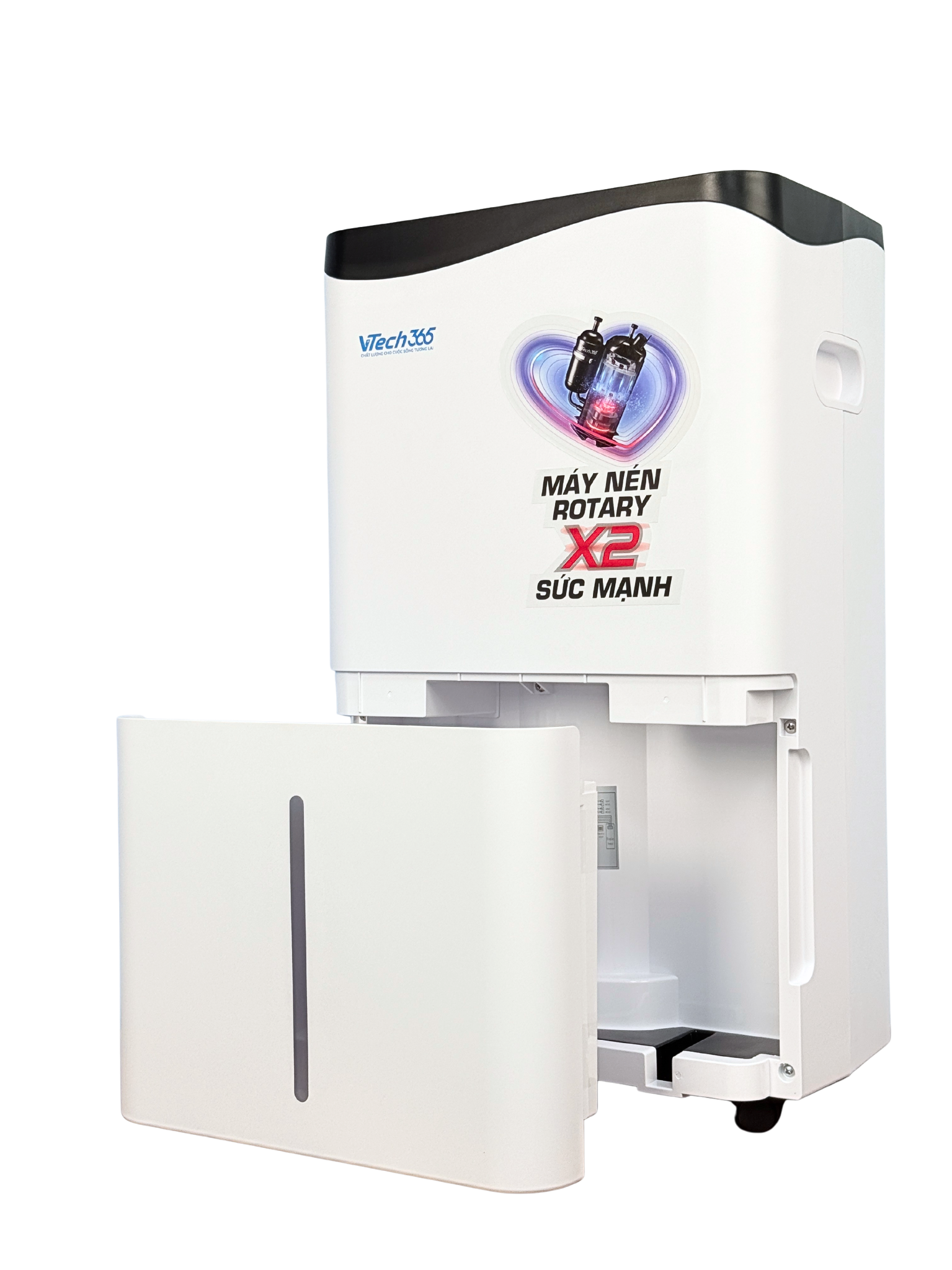 Máy Hút Ẩm VTECH365 Rotary Max VT-HA500-W: Công Suất Đại, Khô Thoáng Cho Không Gian Rộng