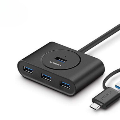 Bộ chia USB 3.0 4 cổng + USB Type C Ugreen 40850 chính hãng | Hàng chính hãng